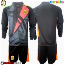 Otroške Nogometnih dresov Španija Vratar Gostujoči EP 2024 Dolgi rokavi (+ hlače)